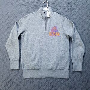 Tailgate Sweatshirt Fleece Mens Half-Zip Pullover Size L Long Sleeve High Neck